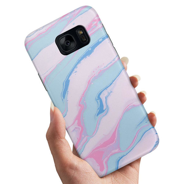 Deksel / Mobildeksel til Samsung Galaxy S7 - Marmor Multicolor