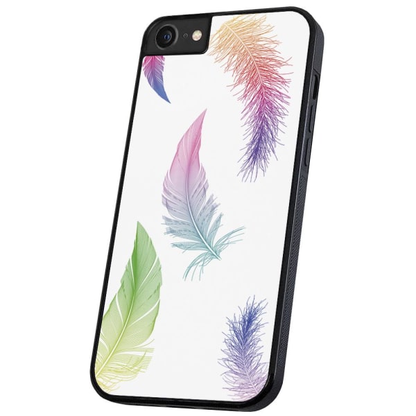 iPhone 6/7/8/SE - Cover/Mobilcover Fjer Multicolor