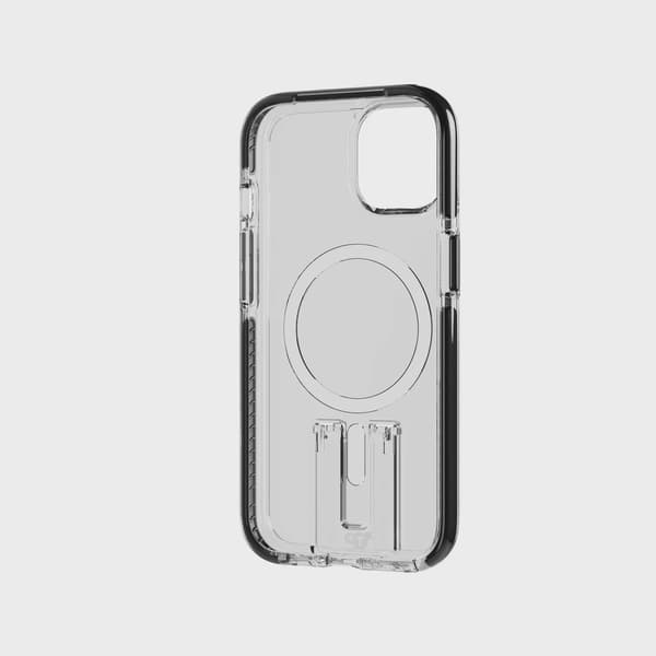 Tech21 Evo Kick MagSafe iPhone 17e/16e/15/14/13 Transparent Svart