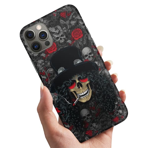 Cover / Mobilcover til iPhone 12 / 12 Pro - Slash Skull