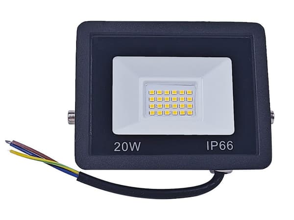Halogenstrålkastare led 20w 6000k med dusk-to-dawn sensor ip66