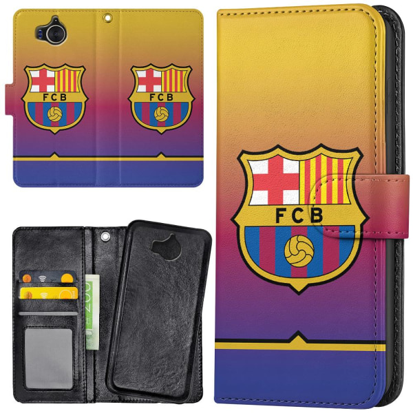 Huawei Y6 (2017) - Mobilcover/Etui Cover FC Barcelona
