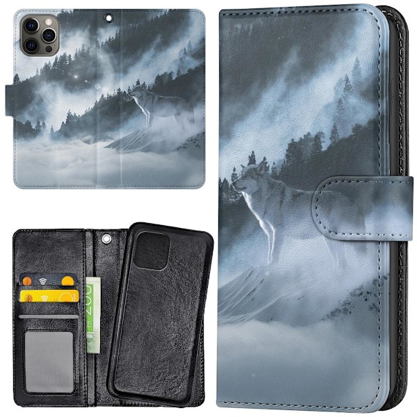 iPhone 14 Pro - Lommebok Deksel Arctic Wolf