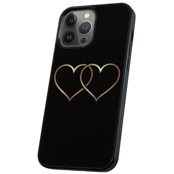 iPhone 13 Pro - Deksel/Mobildeksel Double Hearts Multicolor