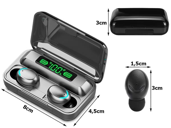 Trådløse Ørepropper med Powerbank - Bluetooth