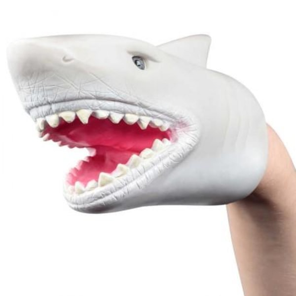 Hånddukke Shark Head - Dukke 17cm Grey