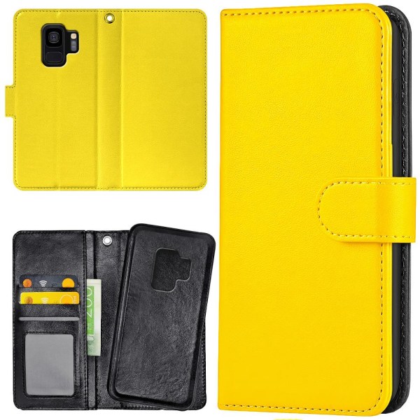 Samsung Galaxy S9 - Lompakkokotelo/Kuoret Keltainen Yellow