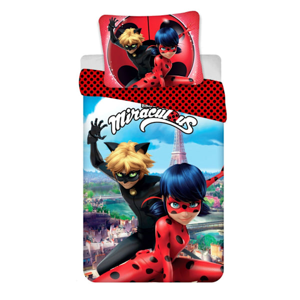 Miraculous Ladybug sängkläder Paris 140×200 cm, 70×90 cm