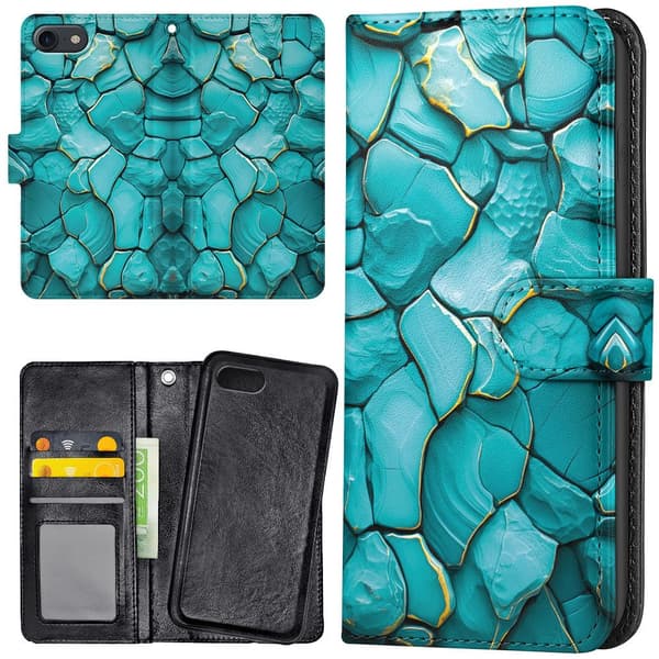 iPhone 16e/17e - Lommebok Deksel Stones