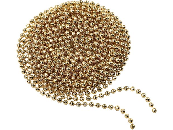 5m Perlegirlander – Julepynt Gold