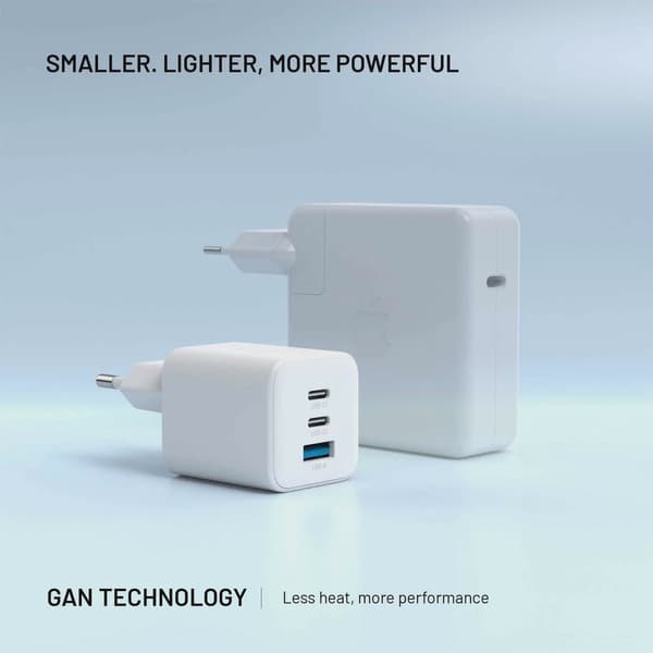 FIXED Super Fast Mini Charger 65W 2xUSB-C PD + USB-A Vit