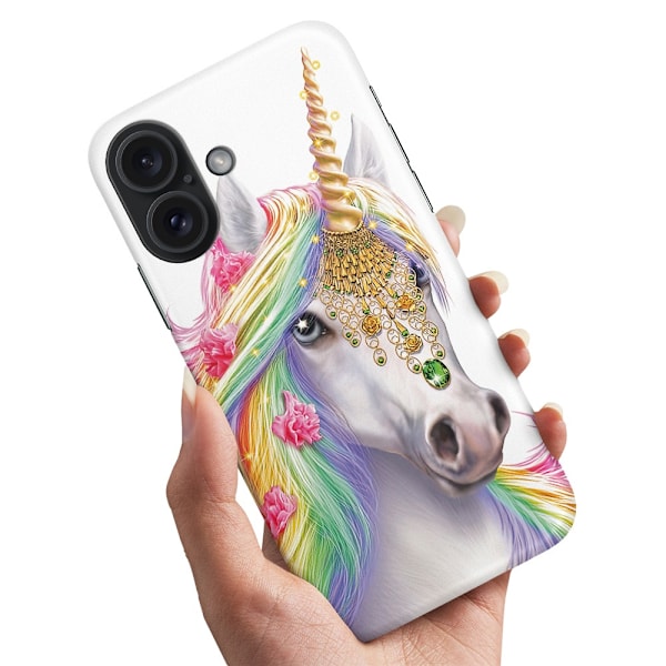 iPhone 16 - Deksel/Mobildeksel Unicorn/Enhjørning