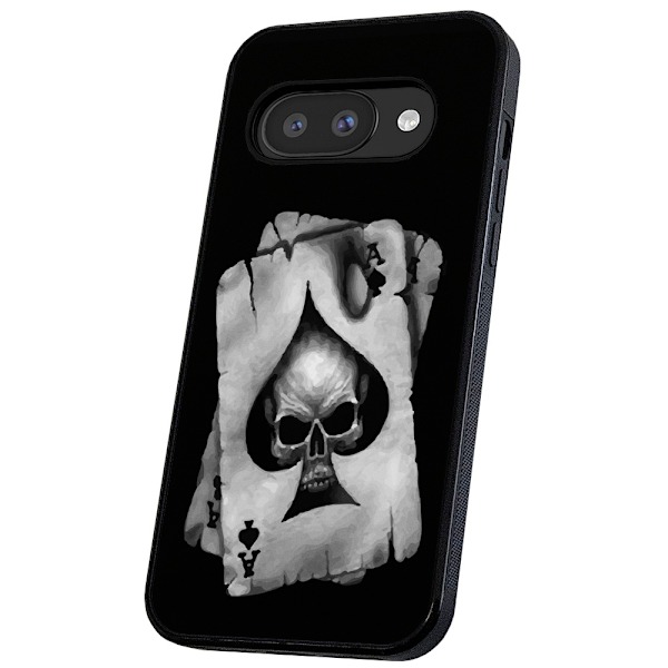 Google Pixel 9A - Deksel/Mobildeksel Dødningehode Kortstokk