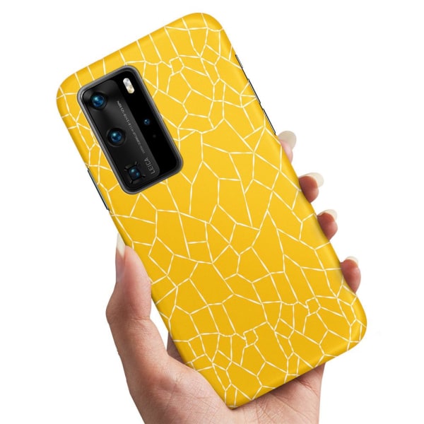 Huawei P40 Pro - Cover / Mobilcover Gult mønster
