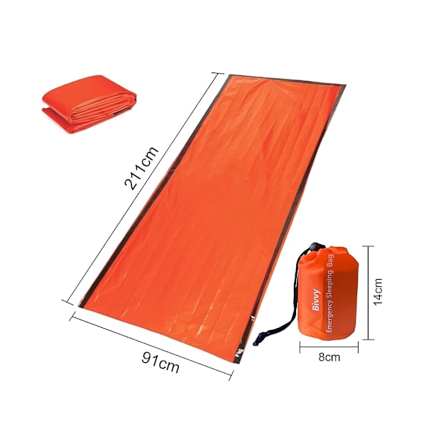 4-Pak Nødsovepose / Bivvy – Sovepose for overlevelse