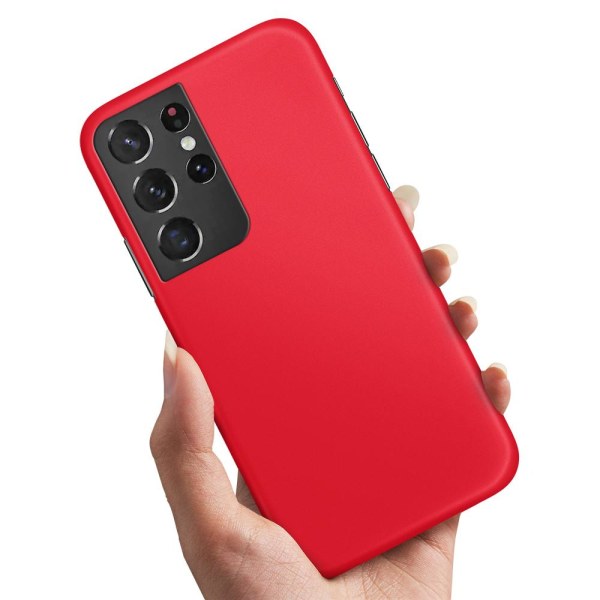 Samsung Galaxy S21 Ultra - Skal/Mobilskal Röd Röd