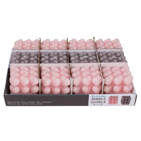 Lys / Fyrfadslys – Hjertebobler Multicolor