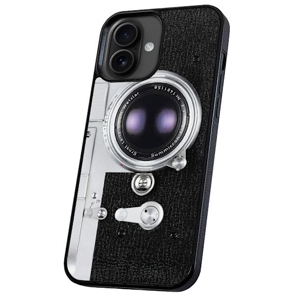iPhone 16 Plus - Deksel/Mobildeksel Retro Kamera