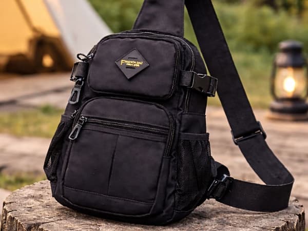 Magväska herr crossbody svart