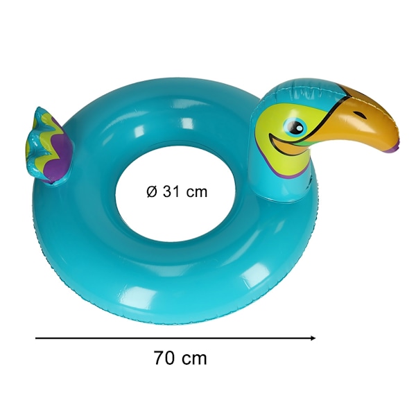 Uppblåsbar barnbadring Toucan 70cm