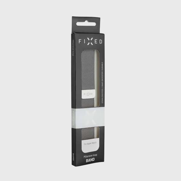 FIXED Mesh metallrem för Apple Watch 42/44/45/49mm Silv.
