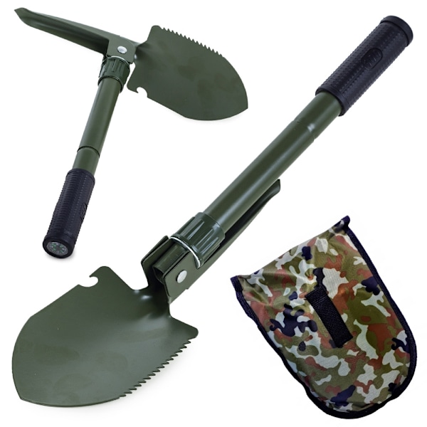 3-i-1 Hopfällbar Spade/Hacka/Såg - Camping