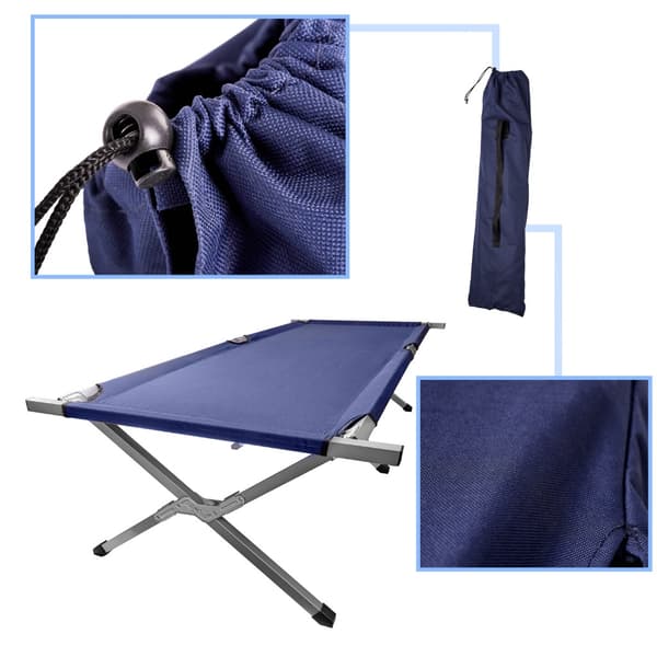 Solsäng / Campingsäng - Hopfällbar Blå