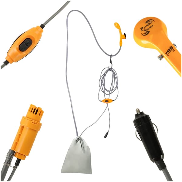 Campingdusch med Vattenpump - Portabel dusch för camping