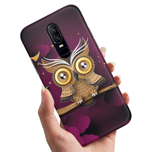 OnePlus 6 - Deksel/Mobildeksel Lysbrun Ugle