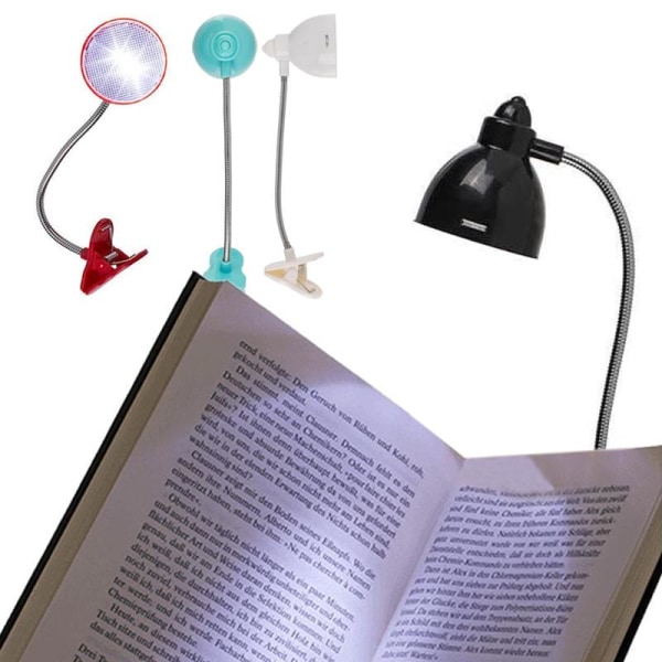 Boglampe - Læselampe / LED lampe med Klemme - Lampe til Bog Multicolor 6746 | Multicolor | | Fyndiq