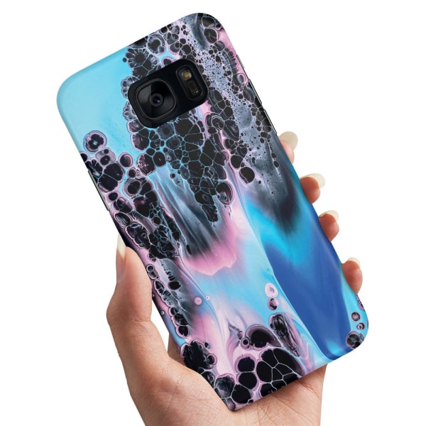 Samsung Galaxy S7 - Cover/Mobilcover Marmor Multicolor