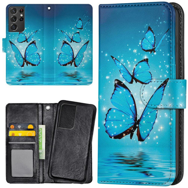 Samsung Galaxy S21 Ultra - Mobilcover/Etui Cover Glitrende Somme Multicolor