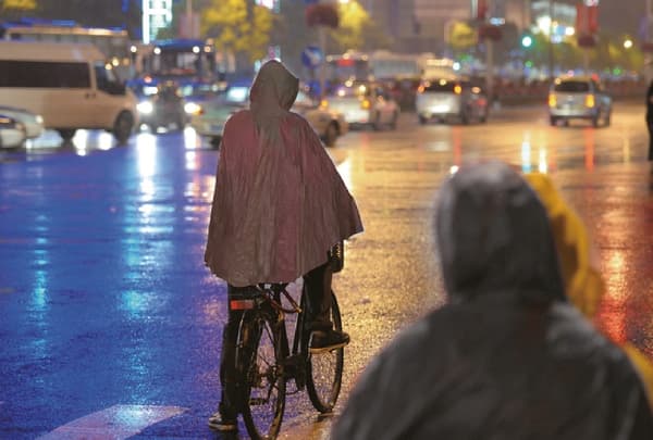 Regnponcho slitstark brun