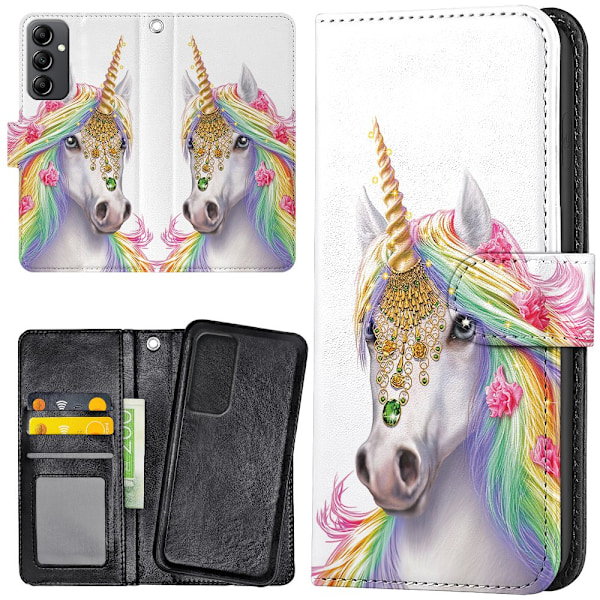 Samsung Galaxy A15 - Plånboksfodral/Skal Unicorn/Enhörning