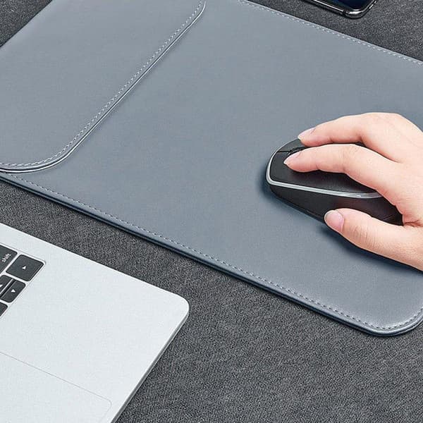 13,3" Laptopfodral / Datorväska / Macbook - Läder grå
