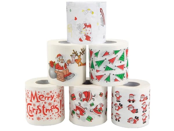 Juletoalettpapir med julemotiv - 1 rull