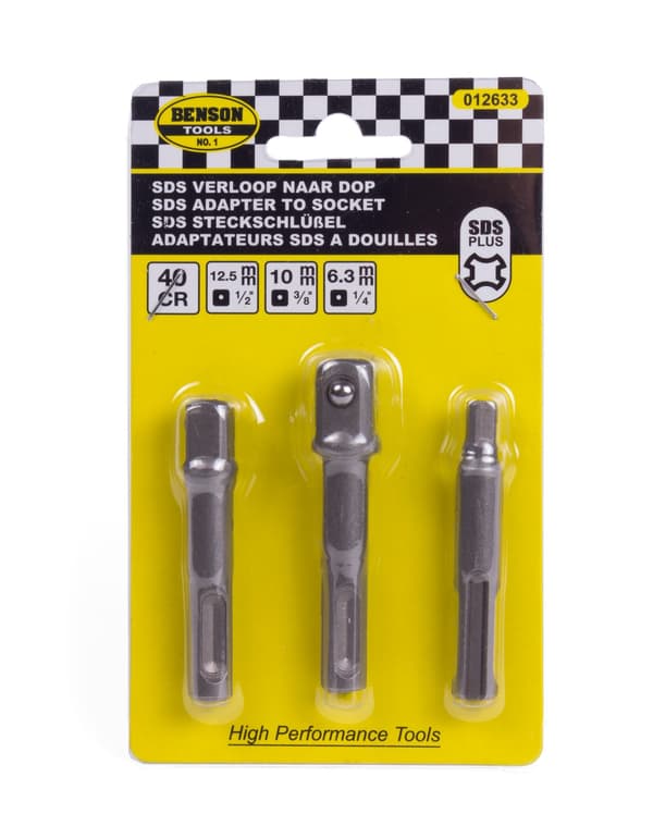 Adapter SDS+ till hylsa 1/4-3/8-1/2"