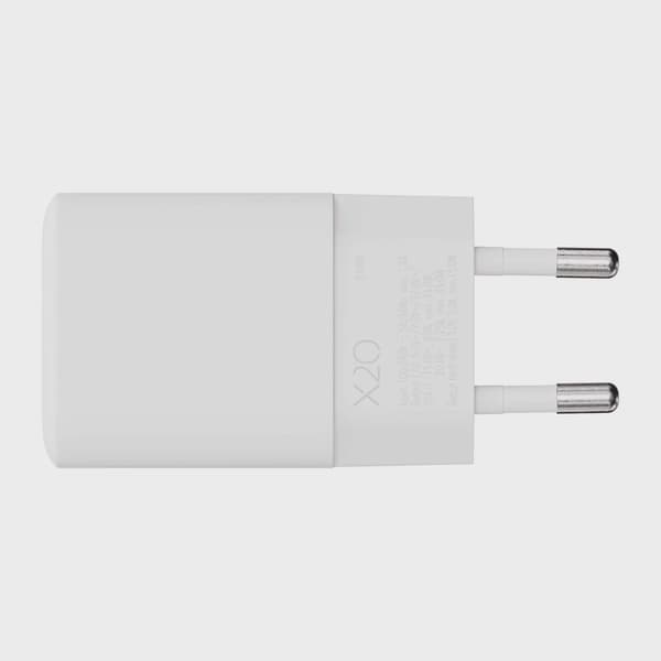 X2O 45W dubbel hemmaladdare USB-C/C GaN vit