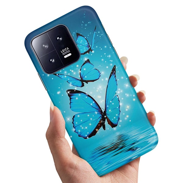 Xiaomi 13 - Cover/Mobilcover Glitrende Sommerfugle