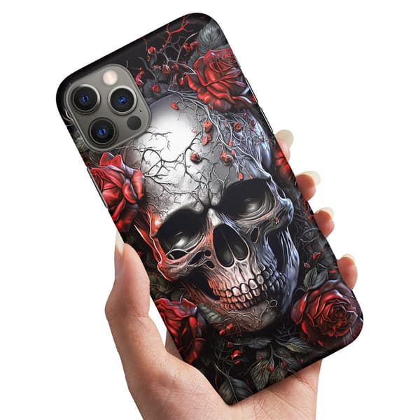 Skal / Mobilskal till iPhone 15 Pro Max - Skull Roses