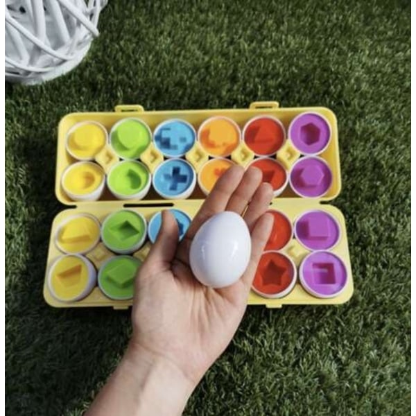 Äggpussel / Kognitiv leksak för Barn - Pedagogisk