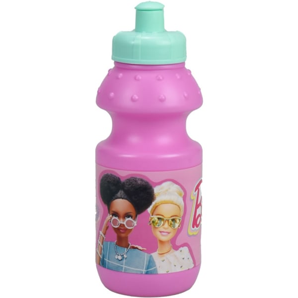 Barbie sportflaska 350 ml, plastflaska med glada tankar