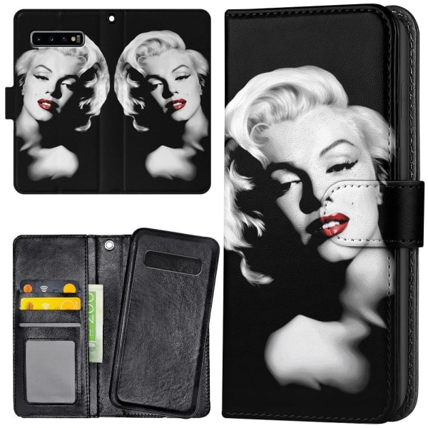 Samsung Galaxy S10 - Lompakkokotelo/Kuoret Marilyn Monroe