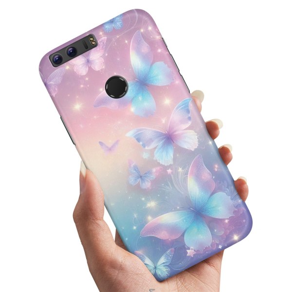 Huawei Honor 8 - Deksel/Mobildeksel Butterflies