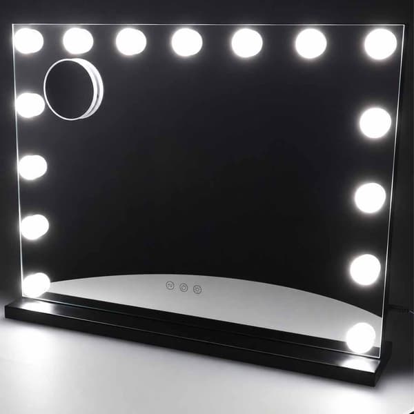 Makeup spejl LED / Hollywood spejl - 58x46cm Black