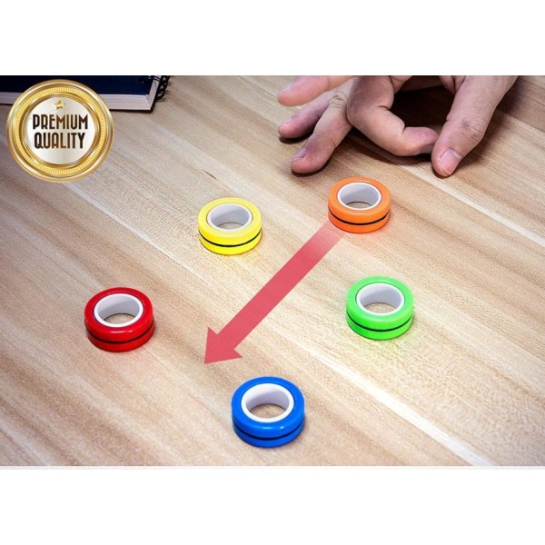 6-Pack - Magnetiske ringe / Fidget Toys - Magnetiske bolde 4921 | 58 |  Fyndiq