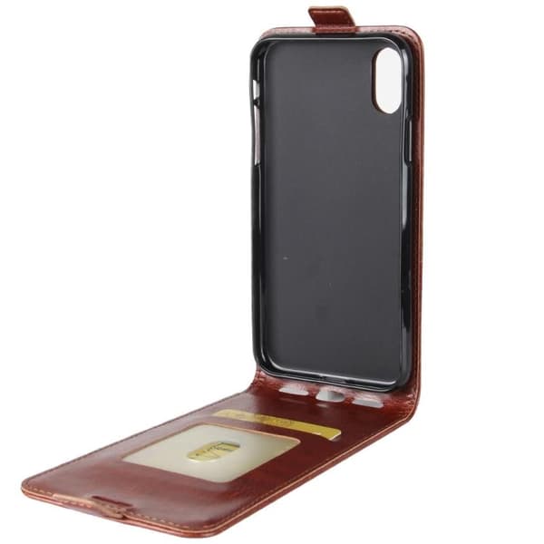 iPhone X/XS - Flipfodral m. Kortfack - Svart Black