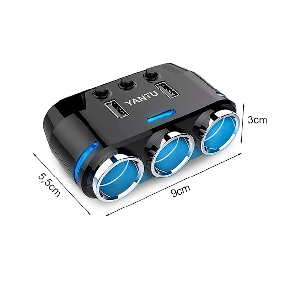 Biladapter / USB adapter till bilen - 12-24V