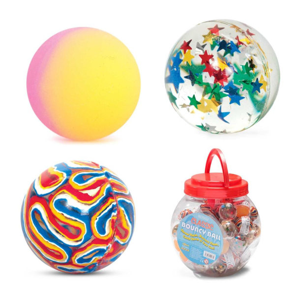 4-Pack - Sprettballer / Gummikuler - 3 cm Multicolor