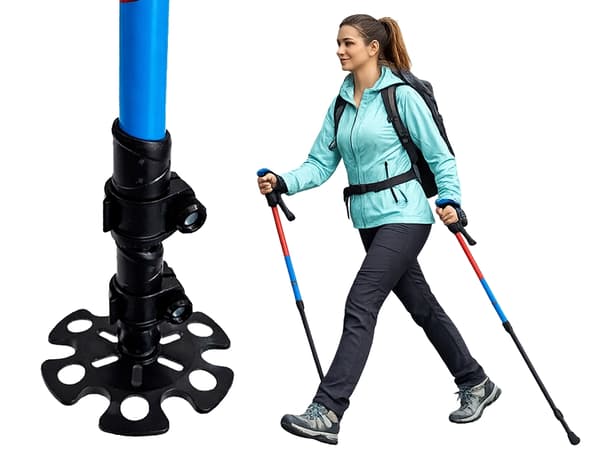 Gåstavar nordic walking tillbehör Red